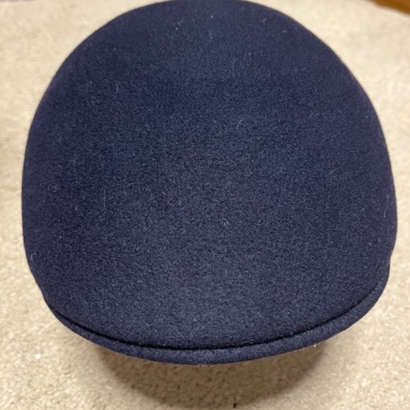 VTG Kangol Carimac Black Wool Newsboy Hat Cap Made in England Lg - Picture 6 of 12